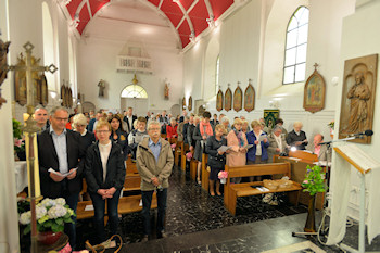 Gottesdienst in der St. Landelin Kirche in Quérénaing.