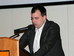 Geschäftsführer Matthias Leutnant berichtet von den Aktivitäten und Veranstaltungen der Schützenbruderschaft. Jahreshauptversammlung der St. Landolinus Boke Schützenbruderschaft