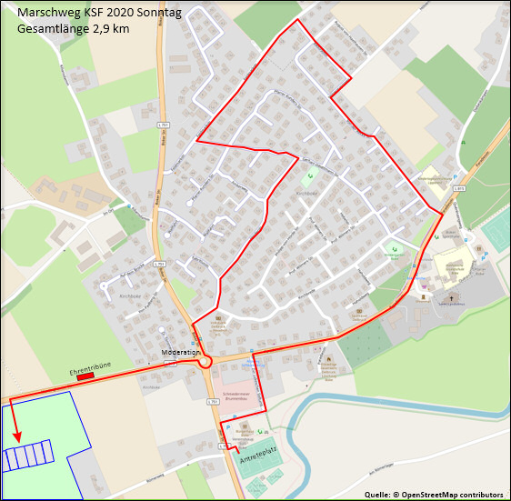 KSF 2020 Marschweg Sonntag