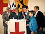 Unterzeichnung der Patnerschaftsurkunde vor 30 Jahren in Quérénaing