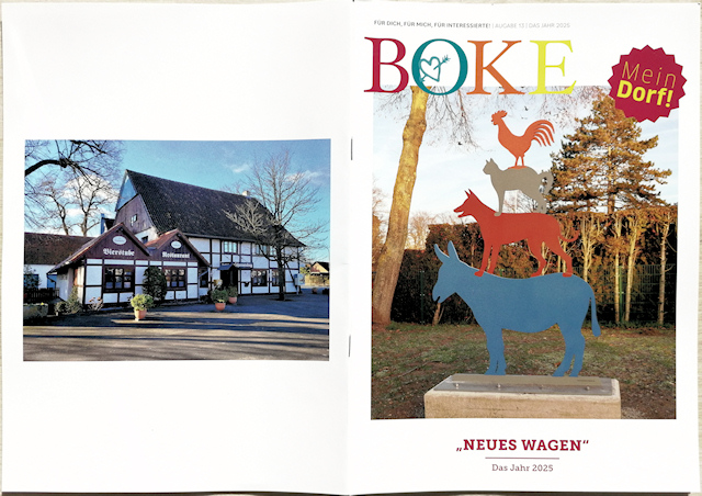 Rückseite und Titelseite der Dorfzeitung: Boke - Mein Dorf 2025 Rückseite und Titelseite der Dorfzeitung: Boke - Mein Dorf 2025