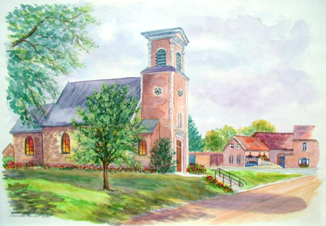 Dieses Aquarellgemälde der Künstlerin Madame Delgand-Delsaut machten die französischen Freunde zum Geschenk.