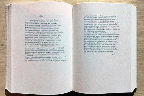 Chronikauszug des Jahres 1926