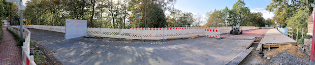 Sanierungsarbeiten an der Brücke der Lippe in Boke